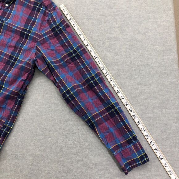 J. Crew Button Down Shirt Mens Large Tartan Plaid Long Sleeve Cotton - Picture 12 of 16
